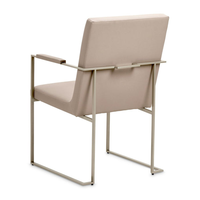 AICO Marin Arm Chair (Set of 2) in Greige