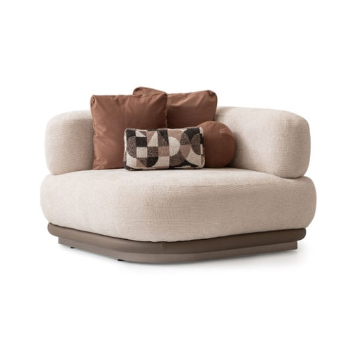 AICO Furniture Bristol Point Corner Unit in Saddle Brown image