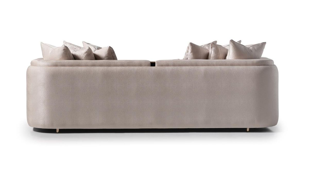 AICO Carmela Mansion Sofa in Shimmer Ivory