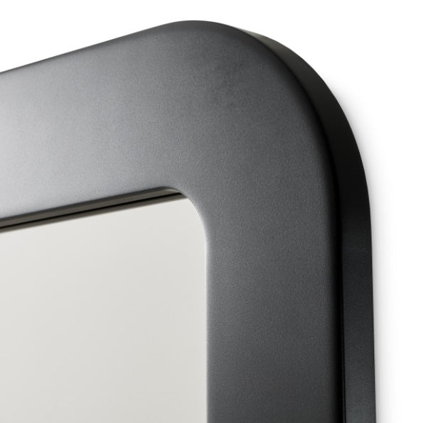 AICO Furniture Wall Mirror in Silken Matte Black