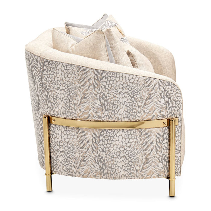 AICO Lisbon Loveseat in Opal Gold