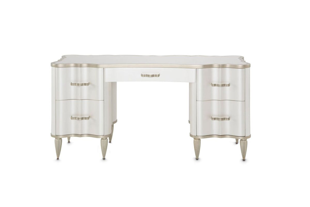 AICO London Place Vanity/Desk in Creamy Pearl