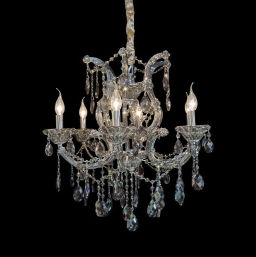 AICO Furniture Lighting Vitoria 6 Light Chandelier in Smoke image