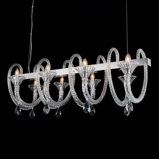 AICO Furniture Lighting Madrid 8 Light Chandelier in Clear image