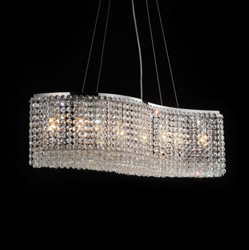 AICO Furniture Lighting Cool Breeze 10 Light Chandelier in Clear image