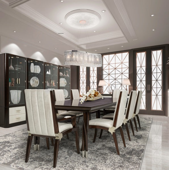 AICO Furniture Lighting Cool Breeze 10 Light Chandelier in Clear