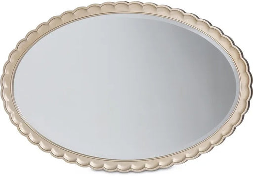AICO Malibu Crest Oval Wall Mirror in Chardonnay 9007260-822 image
