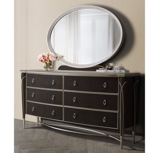 AICO Villa Cherie Dresser Mirror in Hazelnut