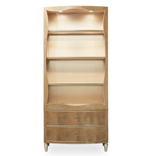 AICO Villa Cherie Bookcase in Caramel
