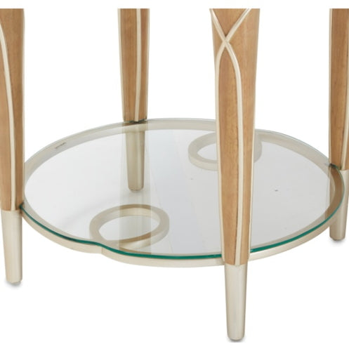 AICO Villa Cherie End Table in Caramel