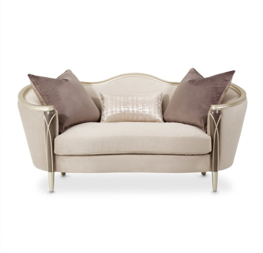 AICO Villa Cherie Loveseat in Hazelnut