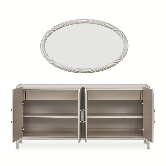 AICO Lanterna Sideboard in Silver Mist