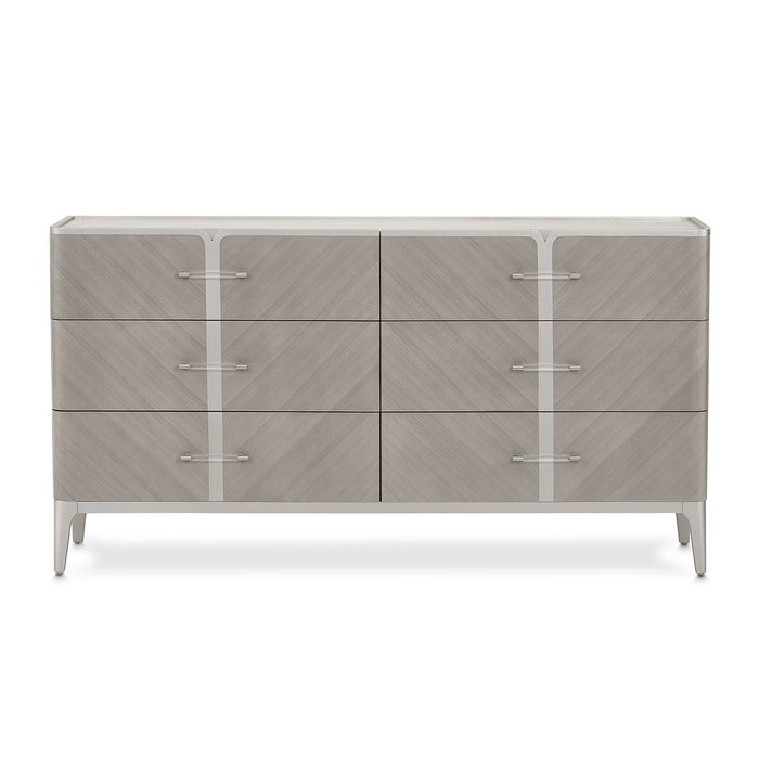 AICO Lanterna Dresser in Silver Mist