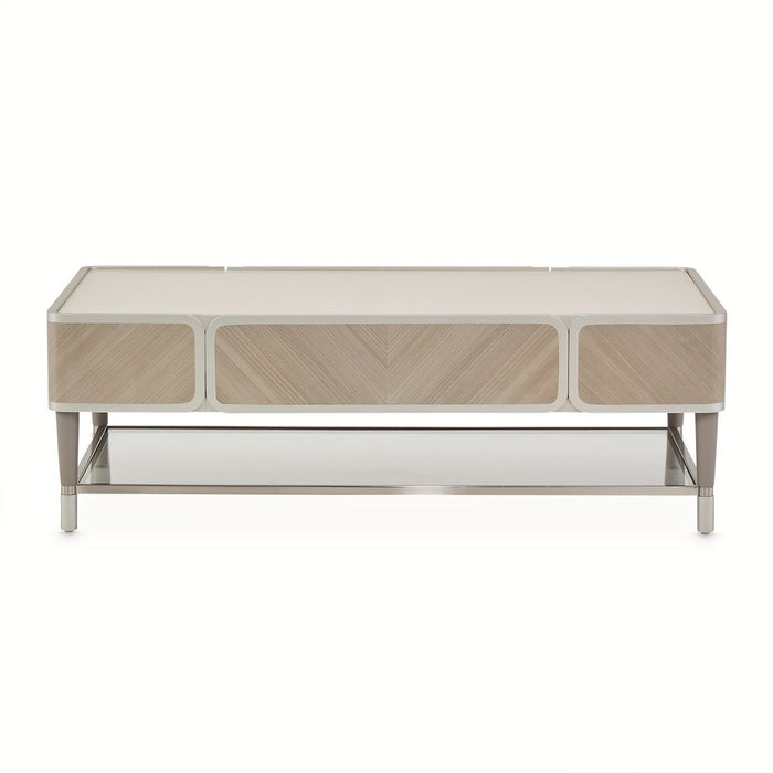 AICO Lanterna Cocktail Table in Silver Mist