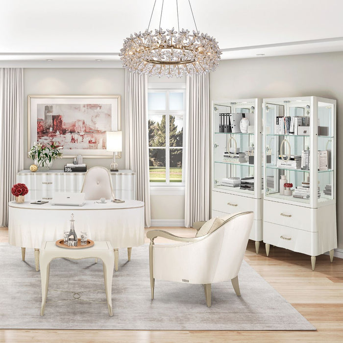 AICO London Place Display Cabinet in Creamy Pearl