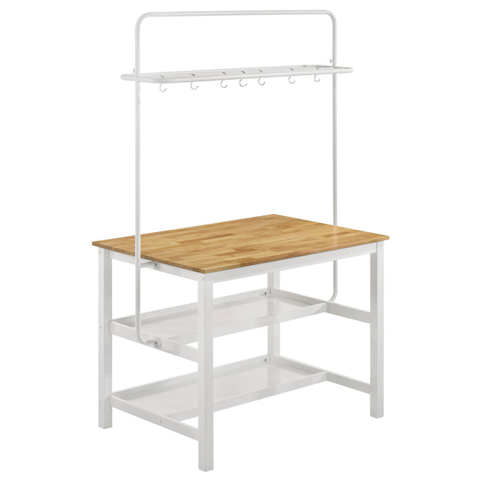 Edgeworth 3-piece Kitchen Island Counter Table Set White - Royal Furniture & Gifts (MI) - Multi Location