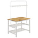 Edgeworth 3-piece Kitchen Island Counter Table Set White - Royal Furniture & Gifts (MI) - Multi Location