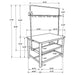 Edgeworth 3-piece Kitchen Island Counter Table Set White - Royal Furniture & Gifts (MI) - Multi Location