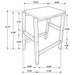 Edgeworth 3-piece Kitchen Island Counter Table Set White - Royal Furniture & Gifts (MI) - Multi Location