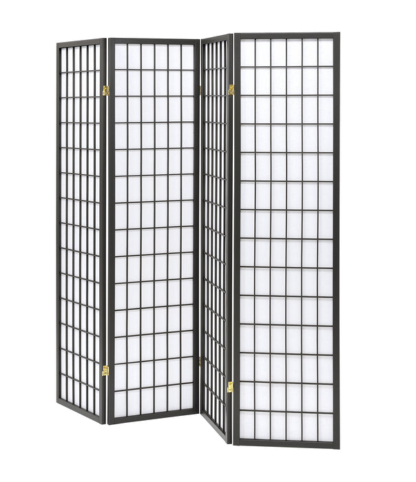 Roberto 4-panel Folding Screen Dark Grey and White - Royal Furniture & Gifts (MI) - Multi Location
