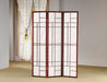Katerina 3-panel Folding Floor Screen White and Cherry - Royal Furniture & Gifts (MI) - Multi Location