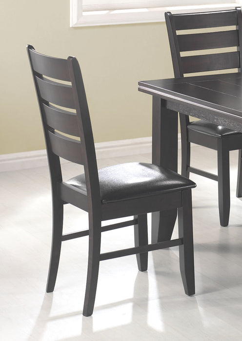 Dalila Ladder Back Side Chairs Cappuccino and Black (Set of 2) - Royal Furniture & Gifts (MI) - Multi Location