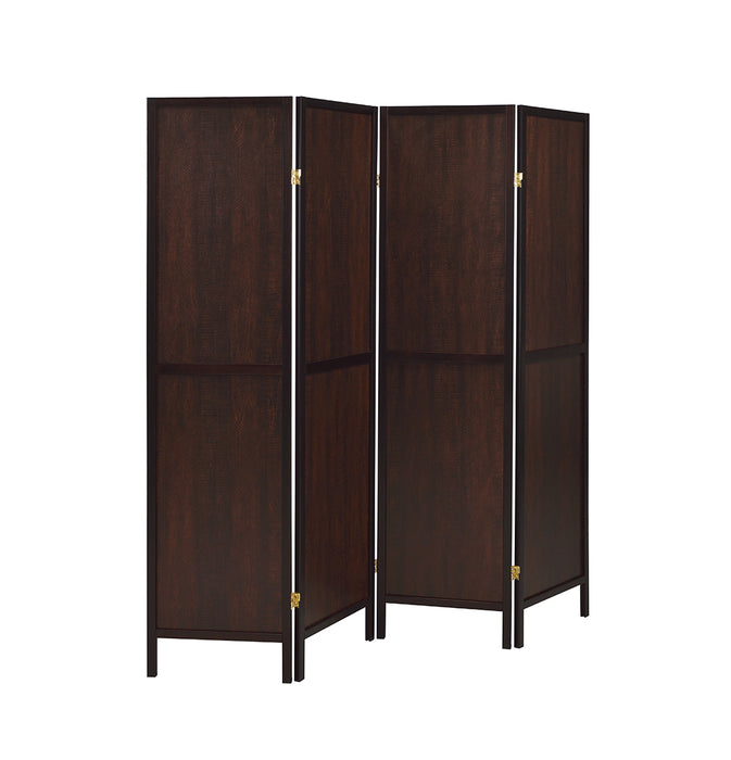 Deepika 4-panel Folding Screen Tobacco and Cappuccino - Royal Furniture & Gifts (MI) - Multi Location