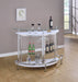 Amarillo 2-tier Bar Unit White and Chrome - Royal Furniture & Gifts (MI) - Multi Location