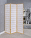 Carrie 3-panel Folding Screen Natural and White - Royal Furniture & Gifts (MI) - Multi Location