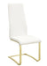 Montclair Side Chairs White and Rustic Brass (Set of 4) - Royal Furniture & Gifts (MI) - Multi Location