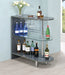 Adolfo 3-tier Bar Table Glossy Grey and Clear - Royal Furniture & Gifts (MI) - Multi Location