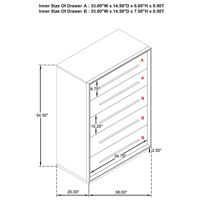 Durango Chest of Drawers - Royal Furniture & Gifts (MI) - Multi Location