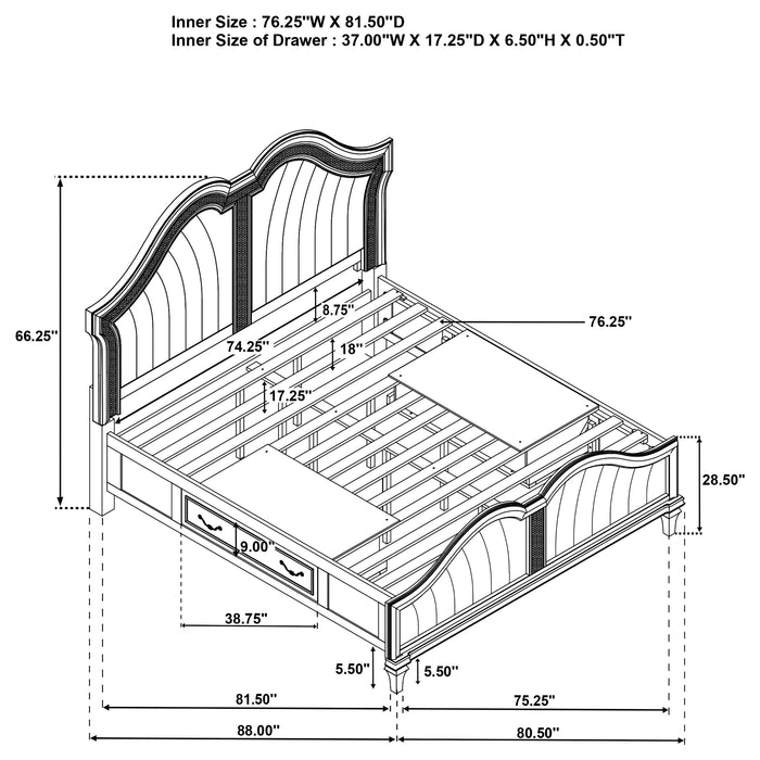 Evangeline 4 & 5 Piece Bedroom Set