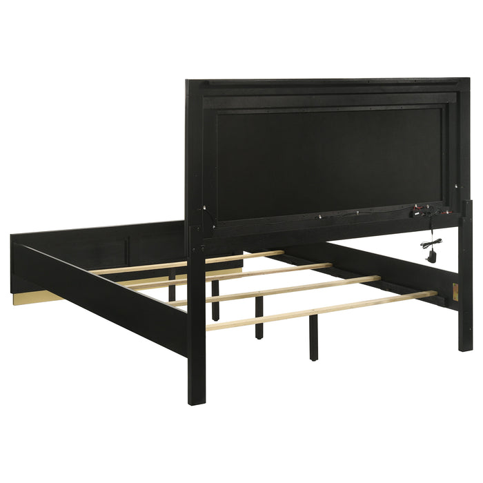 Caraway 4 Pc & Pc E.King, Cal.King, & Queen Bedroom Set Black & White