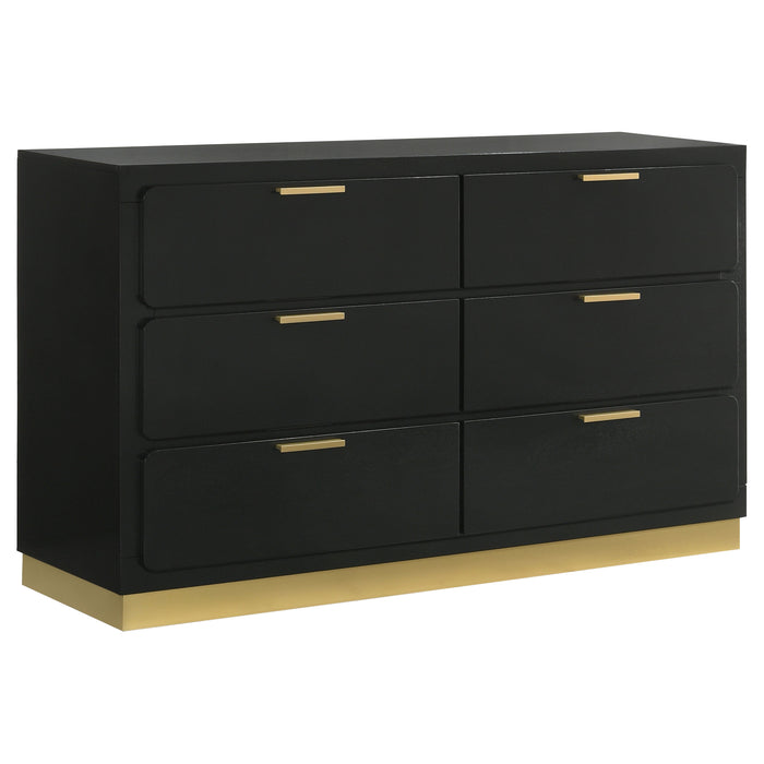 Caraway 4 Pc & Pc E.King, Cal.King, & Queen Bedroom Set Black & White