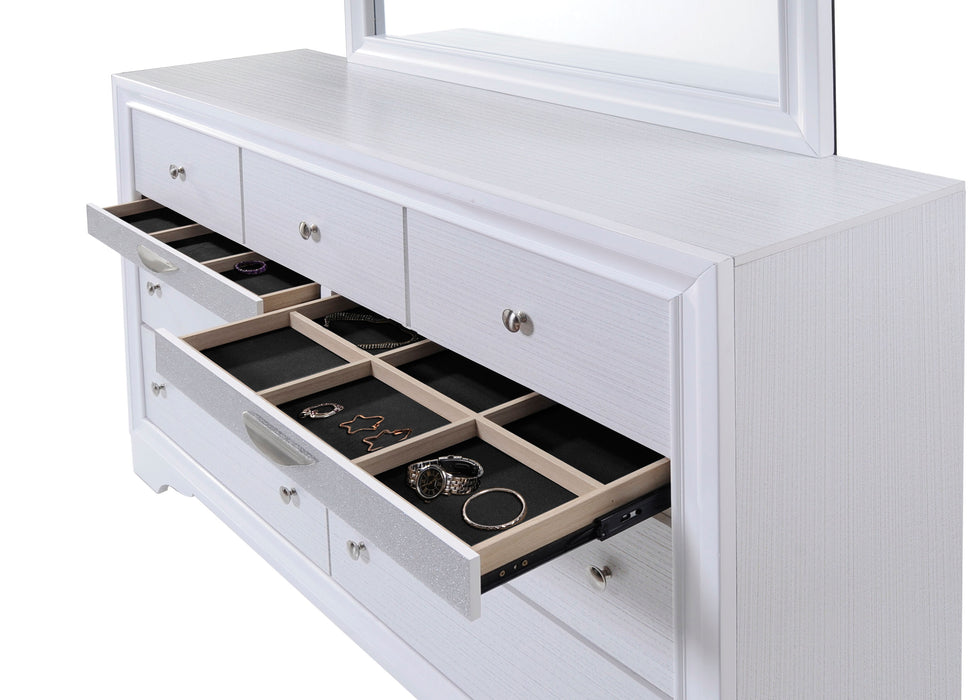 Naima White Dresser - Royal Furniture & Gifts (MI) - Multi Location