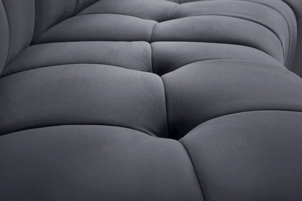 Limitless Grey Velvet 8pc. Modular Sectional