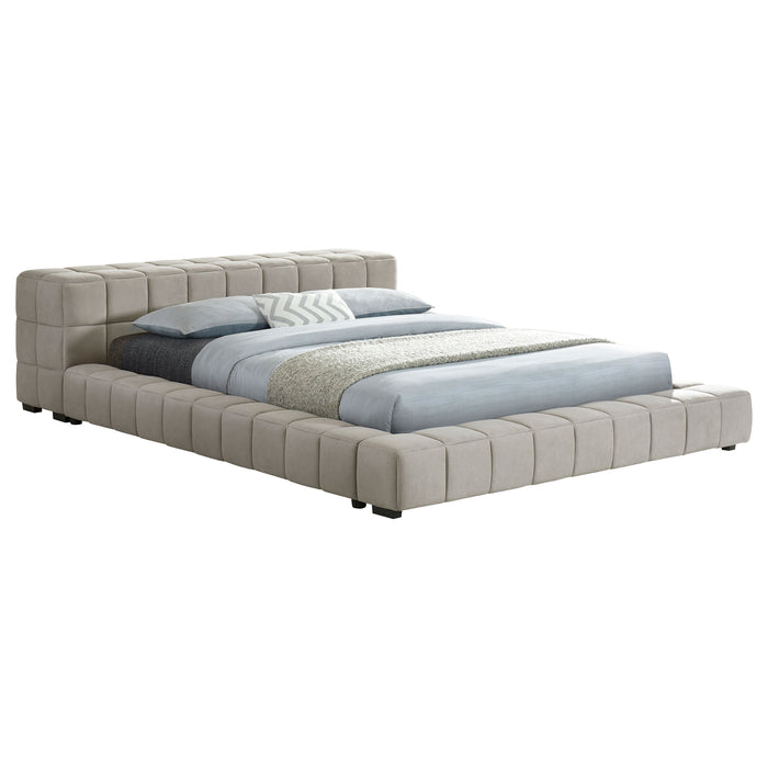 Trinity California King, E.king, Queen, & Full Bed Green & Light Taupe