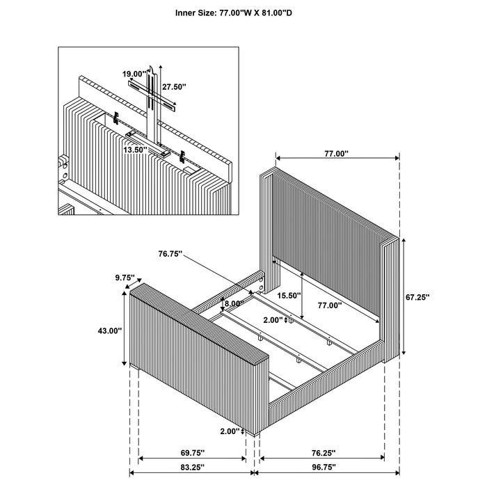 Centergrove Wingback TV Bed - Royal Furniture & Gifts (MI) - Multi Location