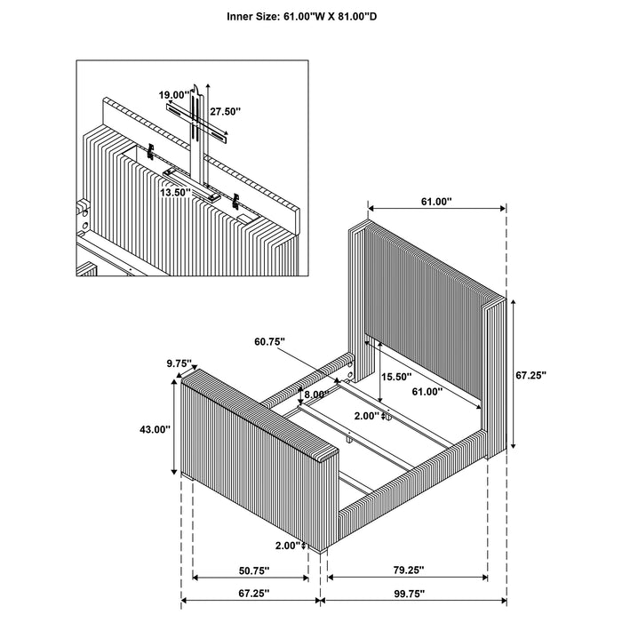 Centergrove Wingback TV Bed - Royal Furniture & Gifts (MI) - Multi Location
