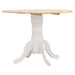 Allison Drop Leaf Round Dining Table Natural Brown and White - Royal Furniture & Gifts (MI) - Multi Location