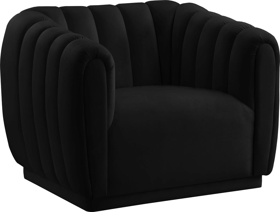 Dixie Black Velvet Chair