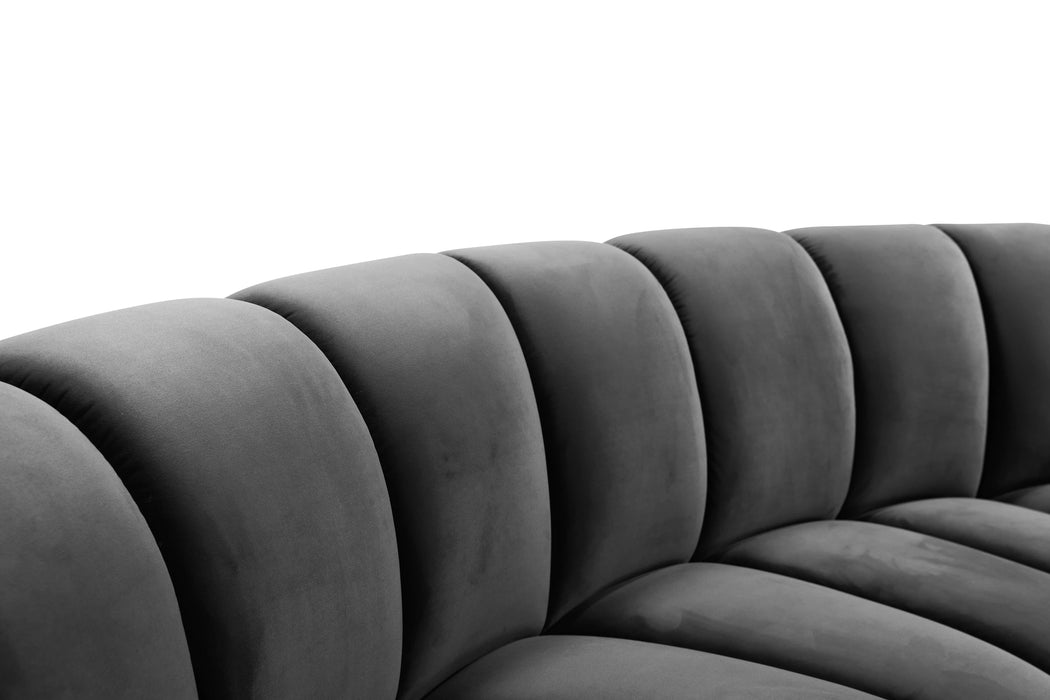 Infinity Grey Velvet 8pc. Modular Sectional