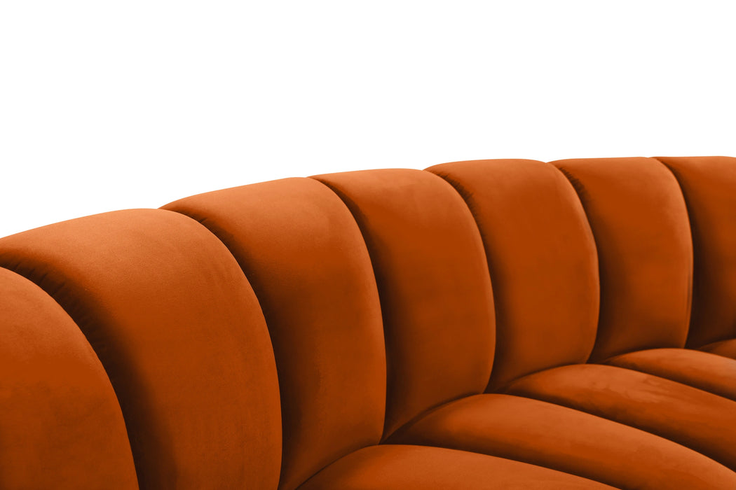 Infinity Cognac Velvet 12pc. Modular Sectional