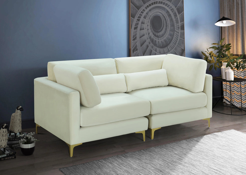 Julia Cream Velvet Modular Sofa