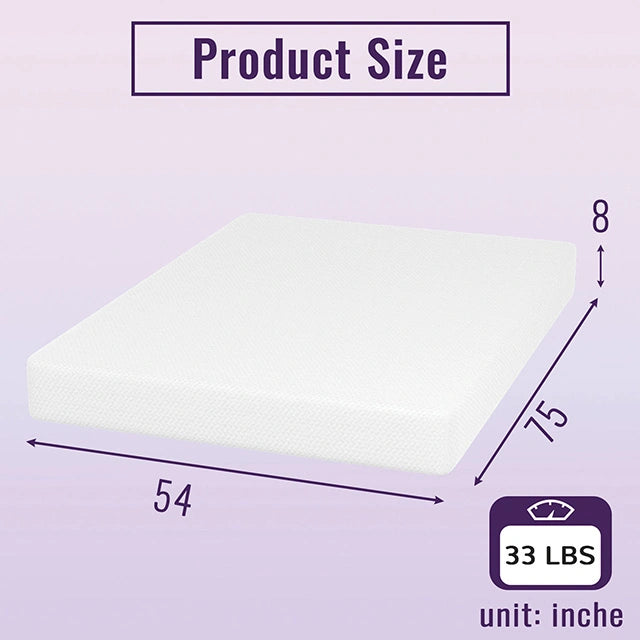 Nasturtium 8" Full Bamboo Charcoal Infused Memory Foam