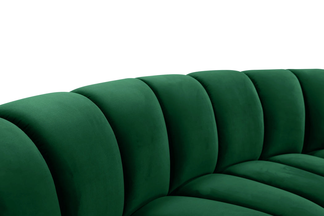 Infinity Green Velvet 9pc. Modular Sectional
