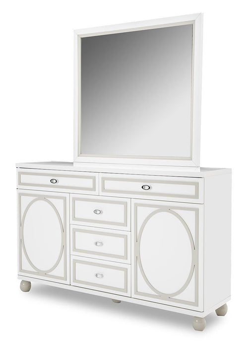 AICO Sky Tower Dresser in White Cloud - Royal Furniture & Gifts (MI) - Multi Location