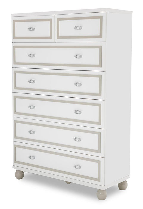 AICO Sky Tower 7 Drawer Chest in White Cloud - Royal Furniture & Gifts (MI) - Multi Location