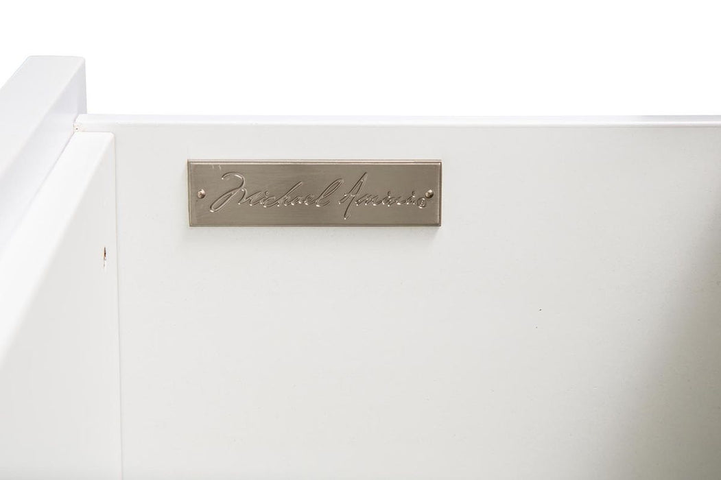AICO Sky Tower Bedside Bench in White Cloud - Royal Furniture & Gifts (MI) - Multi Location